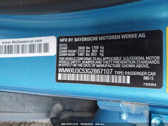 2016 MINI HARDTOP WMWXU3C53G2B67107 Photo 8