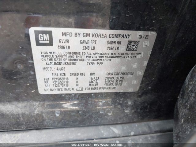 KL4CJASB1LB347967 Buick Encore Fwd Preferred