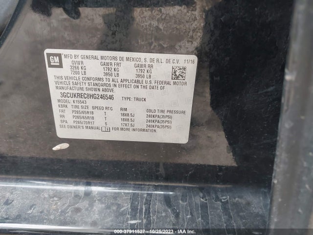 Chevrolet Silverado 1500 2lt 2017 3GCUKREC8HG246546 Image 9