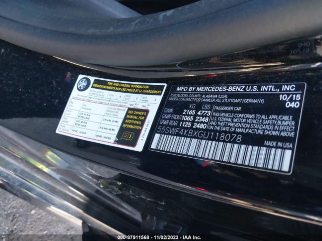 55SWF4KBXGU118078 Mercedes-Benz C-class C 300