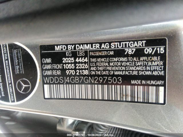 WDDSJ4GB7GN297503 Mercedes-Benz Cla Cla 250