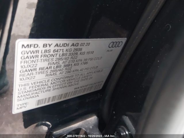 2020 AUDI Q8 WA1EVAF1XLD019370 Photo 8