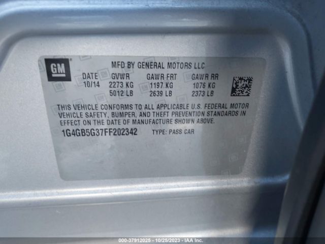 1G4GB5G37FF202342 Buick Lacrosse Leather