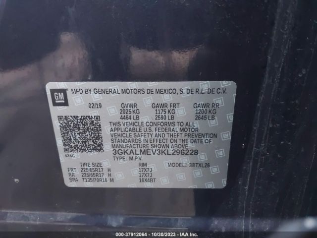 3GKALMEV3KL296228 GMC Terrain Sle