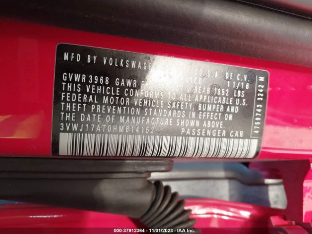 2017 VOLKSWAGEN BEETLE 3VWJ17AT0HM614152 Photo 8