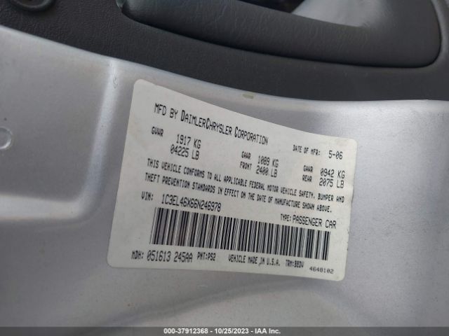 2006 CHRYSLER SEBRING SDN 1C3EL46X66N246978 Photo 8
