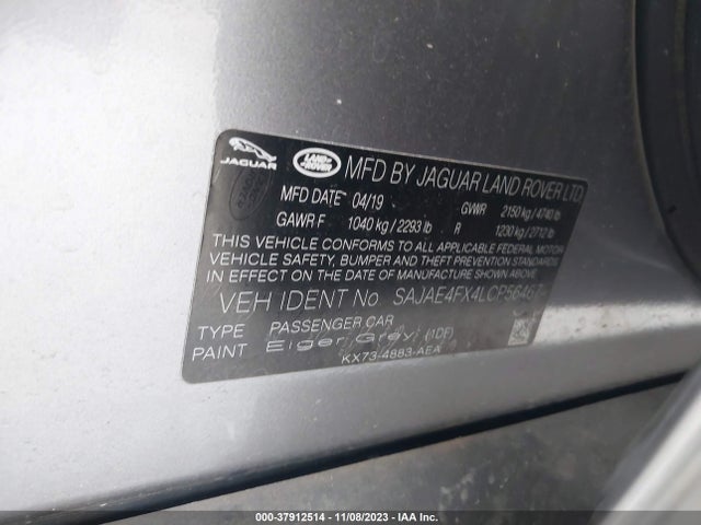 2020 JAGUAR XE SAJAE4FX4LCP56467 Photo 8