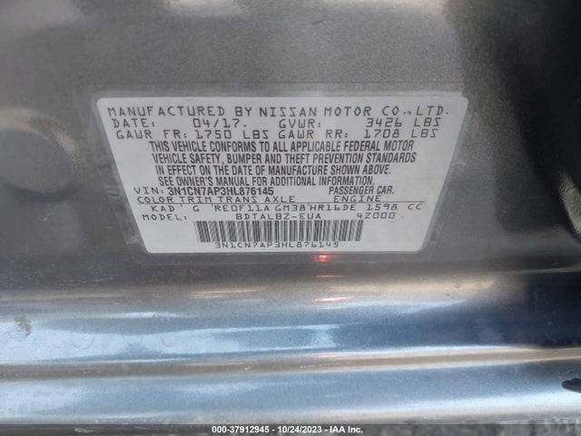 Nissan Versa 1.6 Sv 2017 3N1CN7AP3HL876145 Image 9