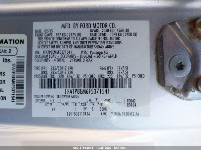1FATP8EM6F5371541 Ford Mustang V6