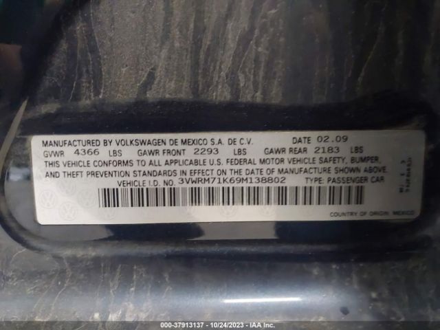 2009 VOLKSWAGEN JETTA 3VWRM71K69M138802 Photo 8