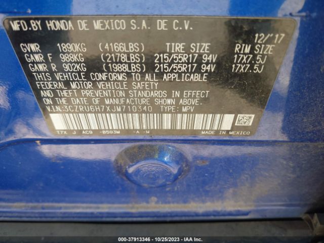 3CZRU6H7XJM710340 Honda Hr-v Ex-l