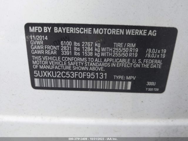 5UXKU2C53F0F95131 BMW X6 Xdrive35i