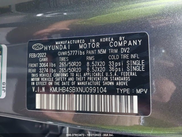Genesis GV80 2022 KMUHB4SBXNU099104 Image 9