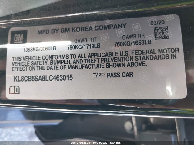 Chevrolet SPARK LS 2020 KL8CB6SA8LC463015 Image 9