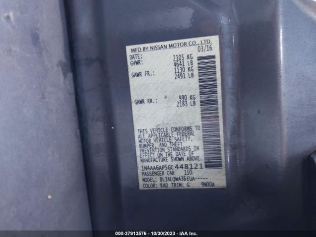 1N4AA6AP5GC448121 Nissan Maxima 3.5 S
