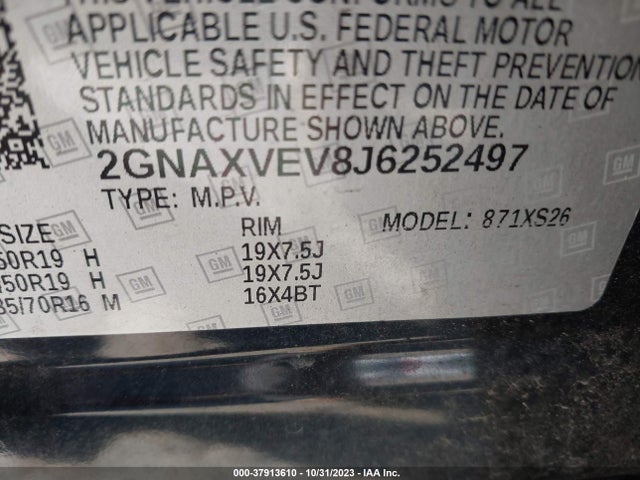 Chevrolet Equinox Premier 2018 2GNAXVEV8J6252497 Image 9