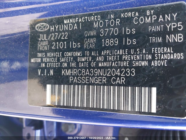 Hyundai Venue Limited 2022 KMHRC8A39NU204233 Image 9