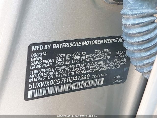 5UXWX9C57F0D47949 BMW X3 Xdrive28i