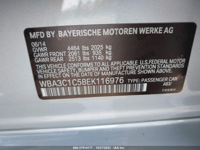 WBA3C1C58EK116976 BMW 3 Series 328i