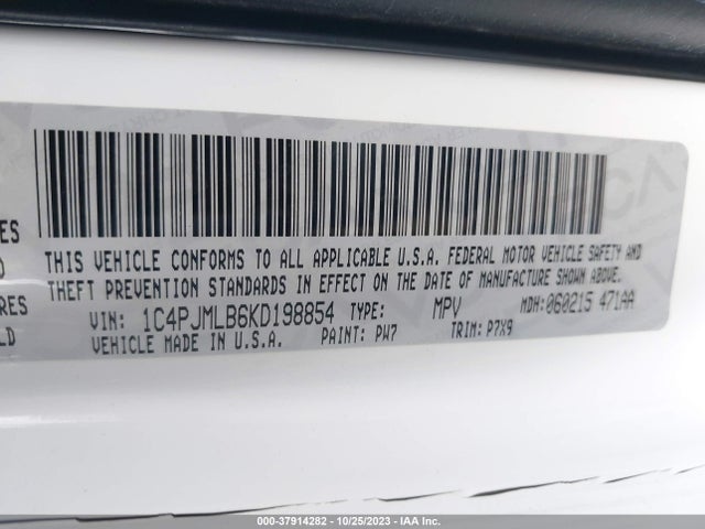 1C4PJMLB6KD198854 Jeep Cherokee Latitude Plus
