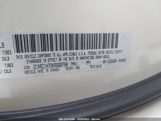 2C4RC1N72KR668790 Chrysler Pacifica Hybrid Limited
