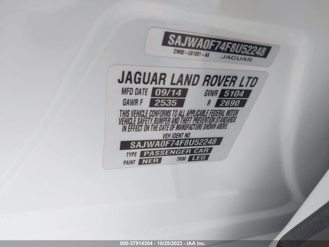 2015 JAGUAR XF SAJWA0F74F8U52248 Photo 8