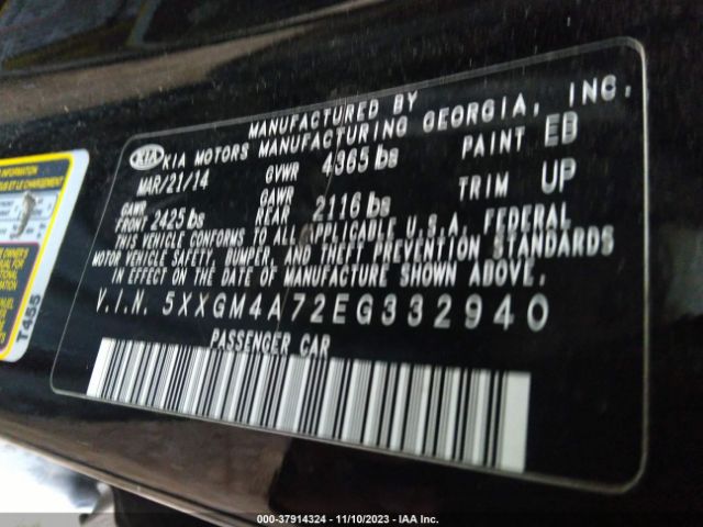 5XXGM4A72EG332940 KIA Optima Lx