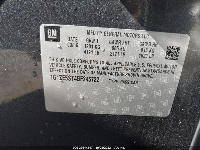 Chevrolet MALIBU LT 2016 1G1ZE5ST4GF245722 Image 9