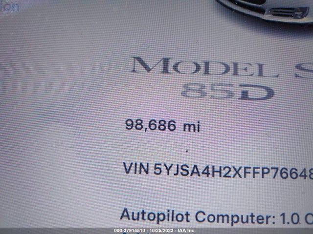 5YJSA4H2XFFP76648 Tesla Model S 85d/p85d/70d/90d/p90d