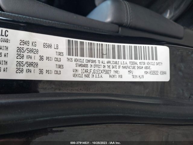 1C4RJFJG1EC475827 Jeep Grand Cherokee Summit