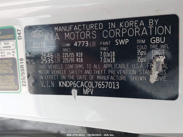 KNDP6CAC0L7657013 KIA SPORTAGE S