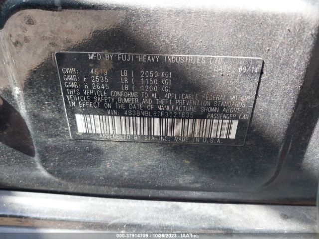 4S3BNBL67F3021635 Subaru Legacy 2.5i Limited