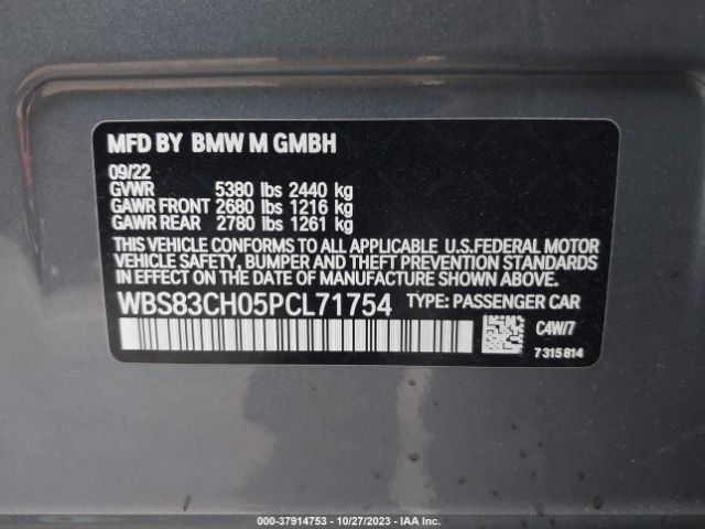 WBS83CH05PCL71754 BMW M5