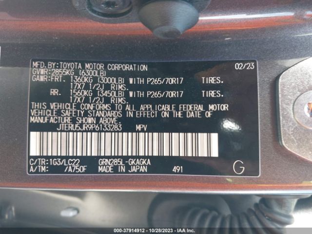 JTERU5JR9P6133283 Toyota 4runner Trd Off Road Premium