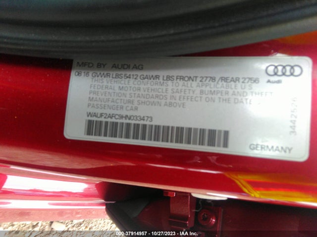 WAUF2AFC9HN033473 Audi A6 3.0t Premium Plus