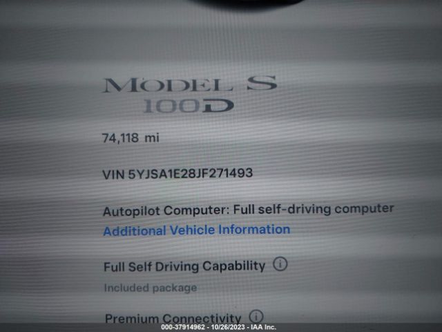 5YJSA1E28JF271493 Tesla Model S 75d/100d/p100d