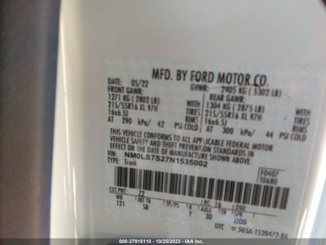 Ford Transit Connect Van Xl 2022 NM0LS7S27N1535002 Image 9