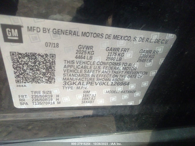 GMC Terrain Slt 2019 3GKALPEV6KL126964 Image 9