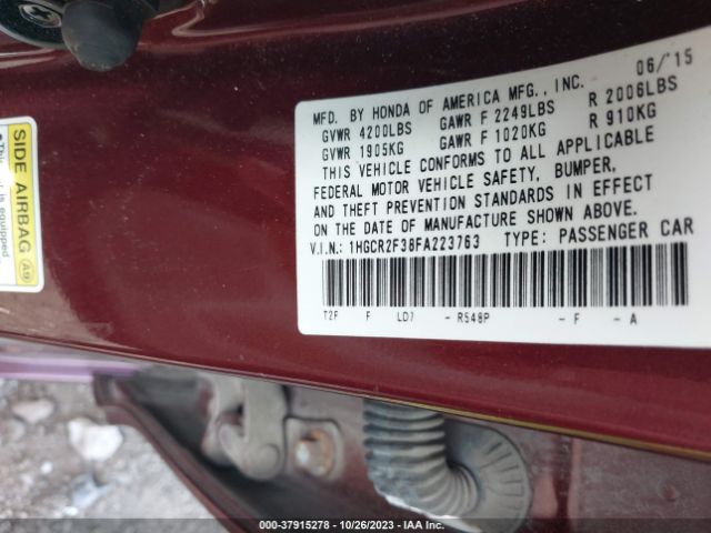 1HGCR2F38FA223763 Honda ACCORD LX