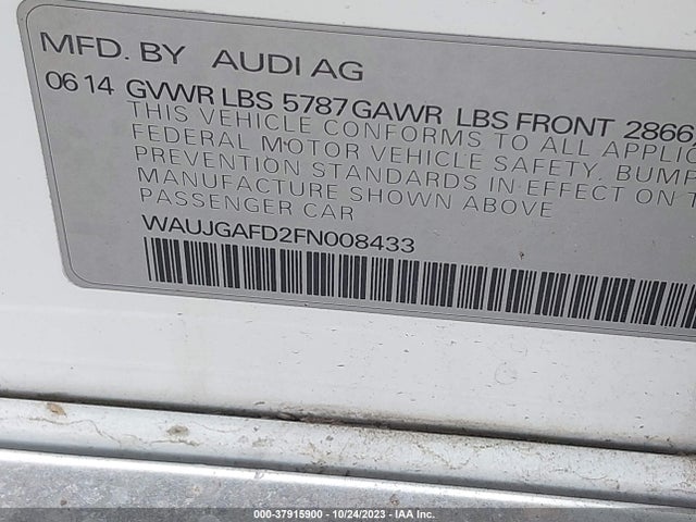 Audi A8 3.0t 2015 WAUJGAFD2FN008433 Image 9