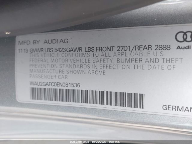 WAU2GAFC0EN081536 Audi A7 3.0t Premium Plus