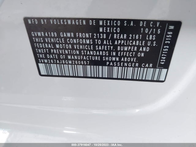 3VW267AJ8GM260657 Volkswagen Jetta Sedan 1.4t S