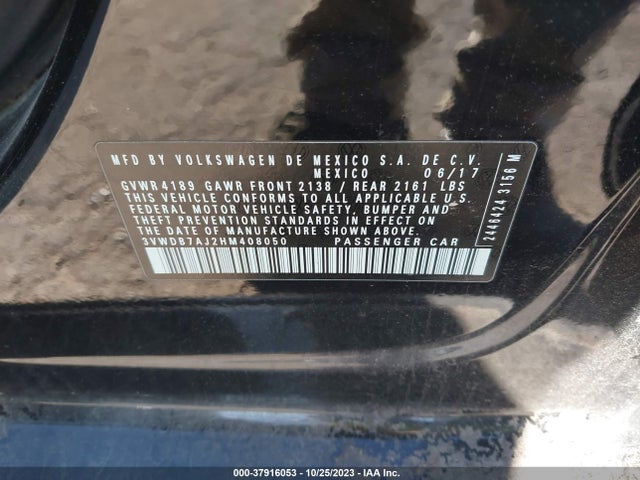 3VWDB7AJ2HM408050 Volkswagen Jetta 1.4t Se