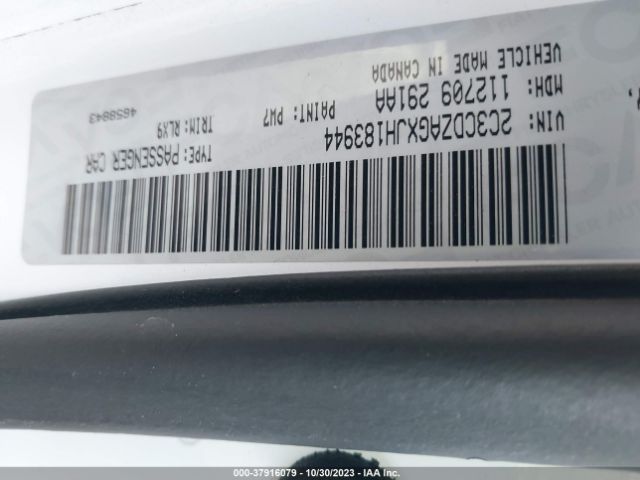 2C3CDZAGXJH183944 Dodge Challenger Sxt Plus