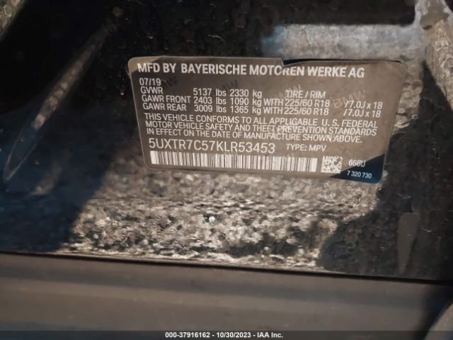 5UXTR7C57KLR53453 BMW X3 Sdrive30i