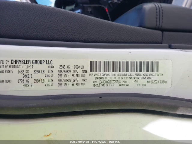 Dodge Durango Sxt 2014 1C4RDHAG1EC975716 Image 9