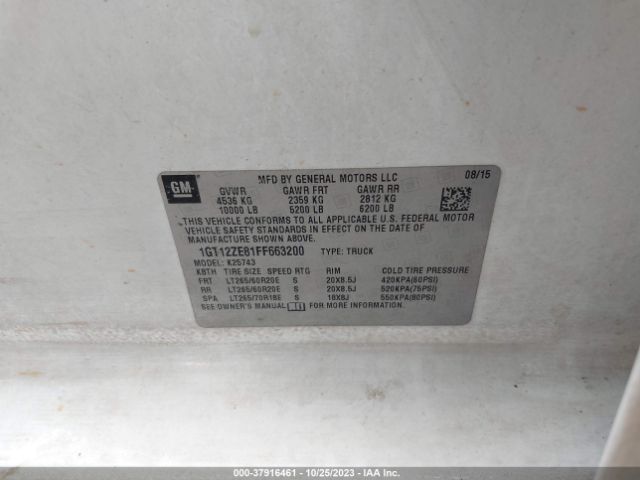 1GT12ZE81FF663200 GMC Sierra 2500hd Slt