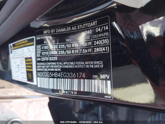 2014 MERCEDES-BENZ GLK-CLASS GLK 350 VIN: WDCGG5HB4EG336174