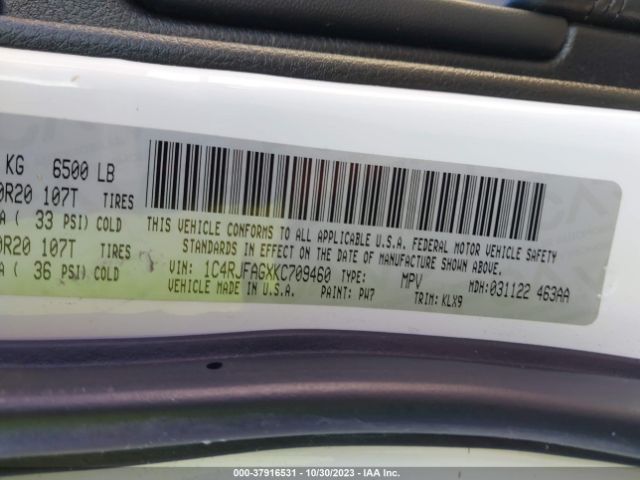 2019 JEEP GRAND CHEROKEE 1C4RJFAGXKC709460 Photo 8