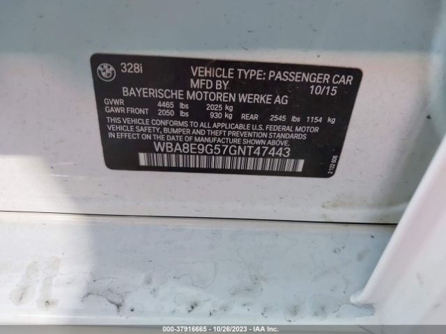 WBA8E9G57GNT47443 BMW 3 Series 328i